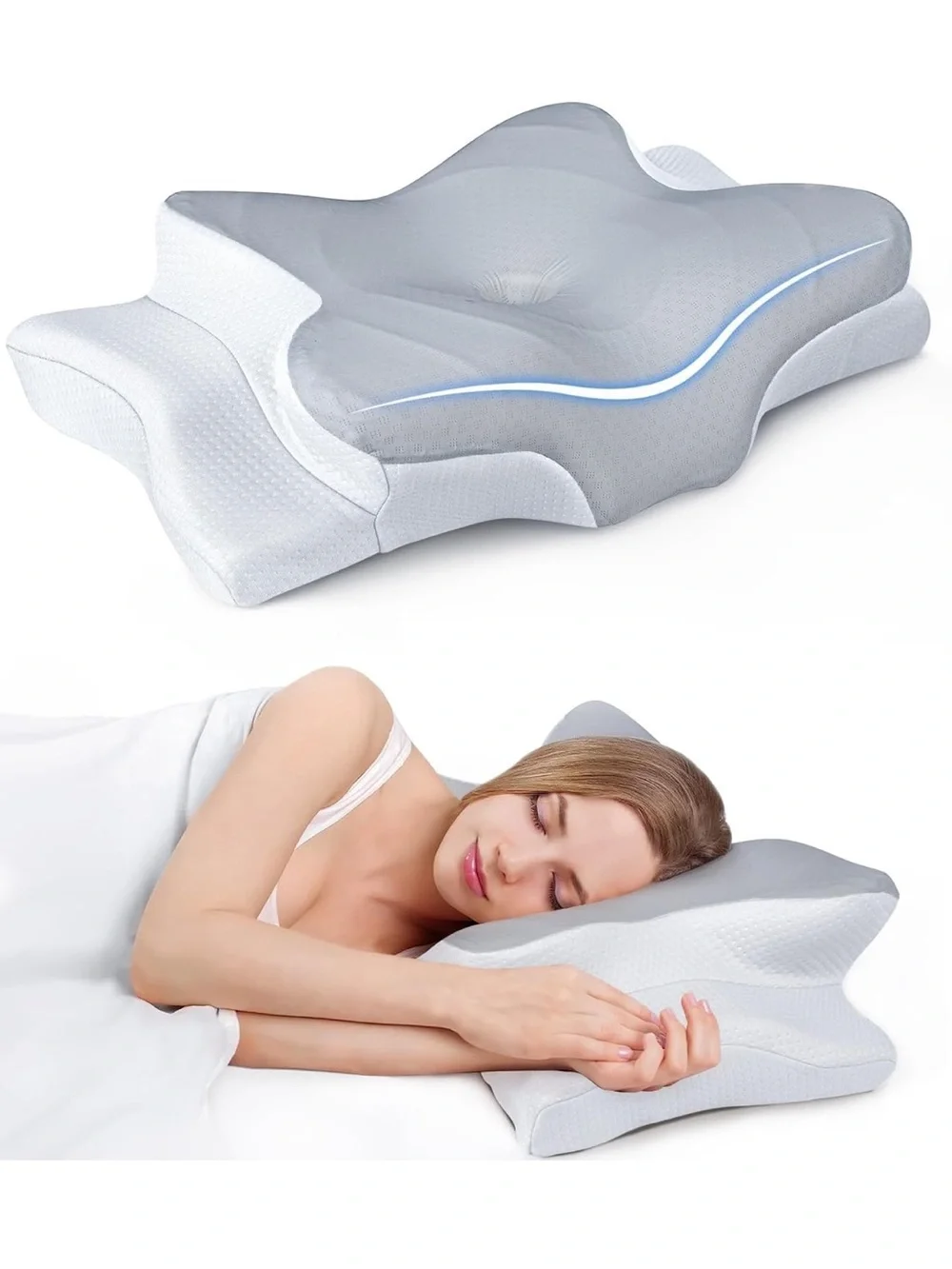 Cooling Cervical Memory Foam Pillow for Neck Support Posture Orthopedic Pillow